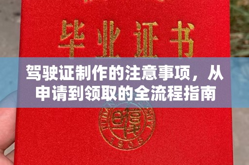 合作驾驶证制作的注意事项，从申请到领取的全流程指南